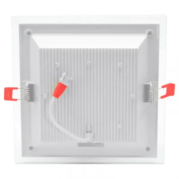 Recessed square LED luminaire with glass "VESTA" 18W