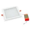 Recessed square LED luminaire with glass "VESTA" 18W
