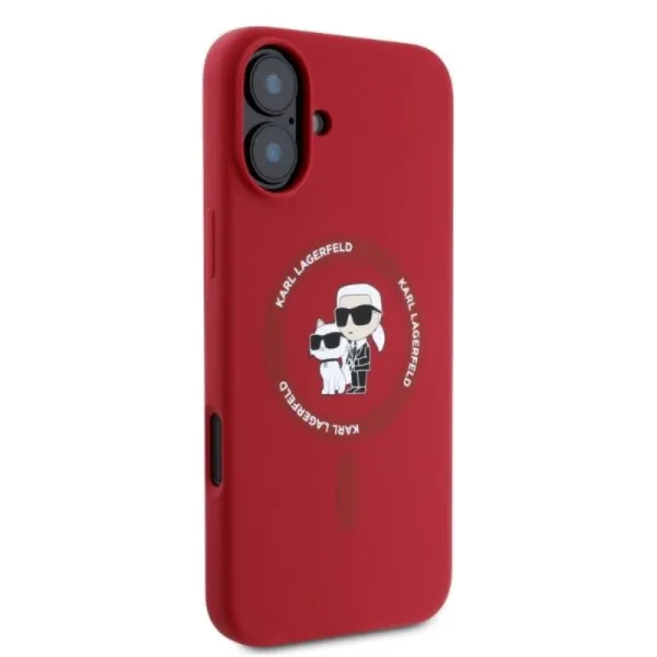 Karl Lagerfeld Silicone Karl & Choupette Ring MagSafe - Case iPhone 16 (red)