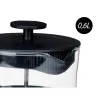 Teapot Kinvara Black Transparent 600 ml 15 x 19,5 x 11 cm 12,5 x 17,5 x 9,5 cm Piston
