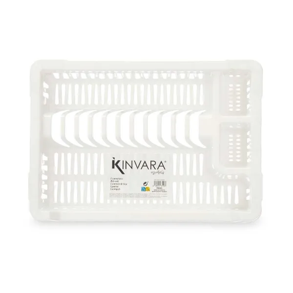Virtuves Trauku Žāvētājs Kinvara Balts Plastmasa 42,5 x 7 x 29,5 cm (24 gb.)