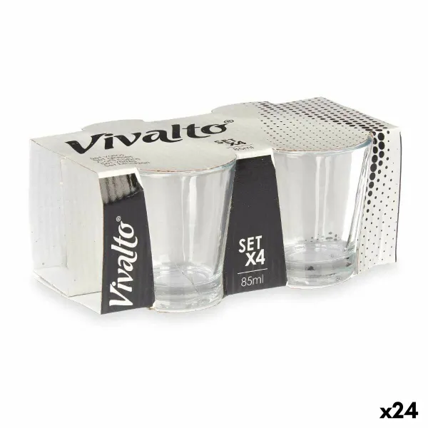 Стакан Vivalto Прозрачный Cтекло 85 ml Кафе (24 штук)
