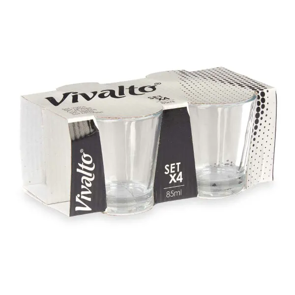 Стакан Vivalto Прозрачный Cтекло 85 ml Кафе (24 штук)