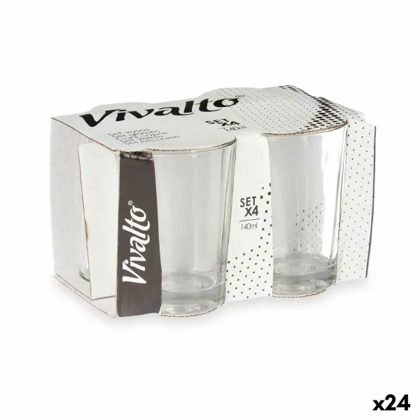 Стакан Vivalto Прозрачный Cтекло 140 ml Кафе (24 штук)