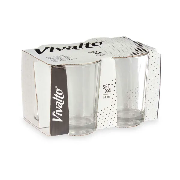 Стакан Vivalto Прозрачный Cтекло 140 ml Кафе (24 штук)
