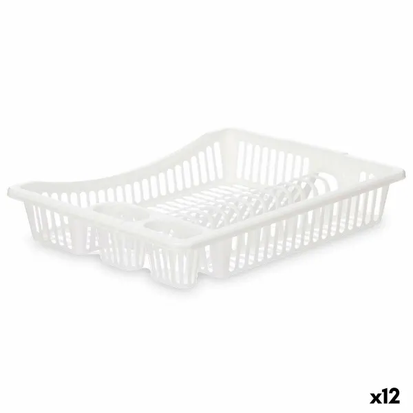 Virtuves Trauku Žāvētājs Kinvara Balts 45,5 x 8 x 36,5 cm (12 gb.)
