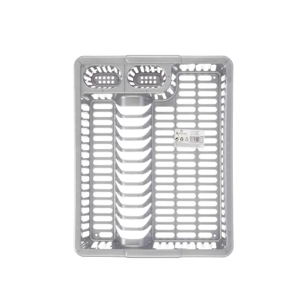 Draining Rack for Kitchen Sink Kinvara Silver 46 x 8 x 36 cm (12 Units)