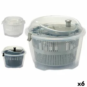 Салатная центрифуга Kinvara Белый Чёрный Серый Прозрачный 4.4 L 26 x 18 x 25 cm 25 x 17,3 x 25 cm (6 штук)