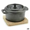 Kattila Kinvara Ruskea Musta Puu Bambu Taottu teräs 13 x 8,5 x 10 cm 10 x 8.5 x 13 cm 13 x 10 x 8,5 cm (12 osaa)