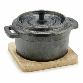 Kastrolis Kinvara Brūns Melns Koks Bambuss Kalts dzelzs 13 x 8,5 x 10 cm 10 x 8.5 x 13 cm 13 x 10 x 8,5 cm (12 gb.)