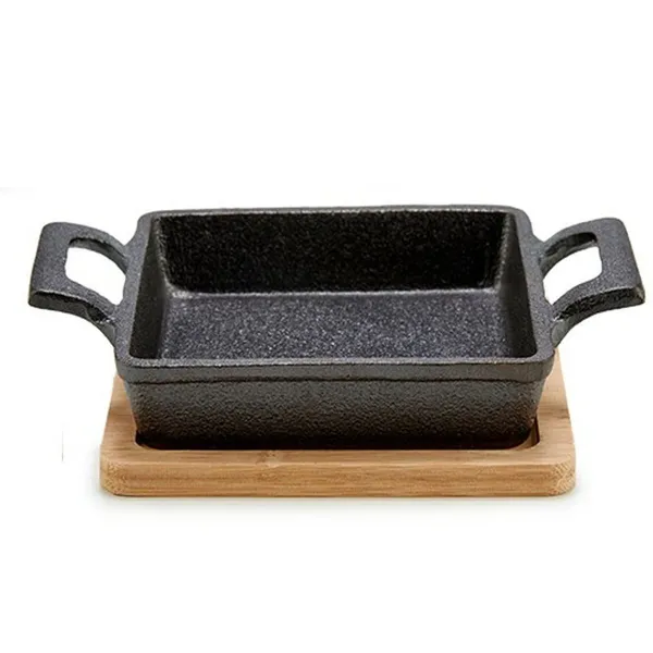 Kastrolis Tapu Gatavošanai Kinvara Brūns Melns Koks Bambuss Dzelzs 19 x 5 x 14 cm 14 x 5 x 18,5 cm (12 gb.)
