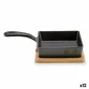 Tarjoiluvuoka Kinvara Ruskea Harmaa Puu 23,7 x 6,3 x 14 cm 14 x 6,3 x 23,7 cm Pannu (12 osaa)