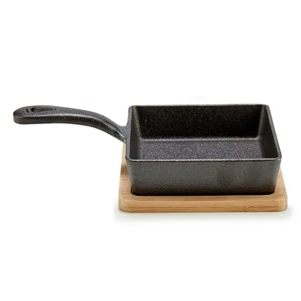 Keptuvė aperityvų patiekimui Kinvara Ruda Pilka Medžio 23,7 x 6,3 x 14 cm 14 x 6,3 x 23,7 cm Keptuvė (12 vnt.)