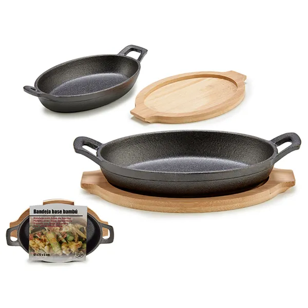 Tapasten tarjoiluvuoka Kinvara Ruskea Harmaa Puu 22,5 x 4,5 x 12,5 cm 12,5 x 5 x 22,2 cm (12 osaa)