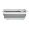 Folding Draining Rack for Kitchen Kinvara White Grey polypropylene TPR 37,9 x 29,3 x 12 cm 38 x 5,4 x 29 cm 29,3 x 5,4 x 37,9 cm