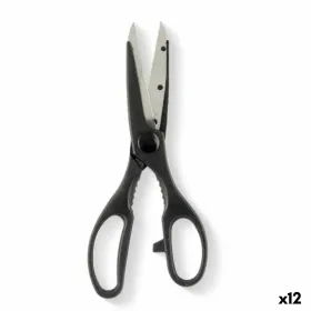 Кухонные ножницы Kinvara Чёрный Серебристый Нержавеющая сталь 7,5 x 21 x 1 cm (12 штук)