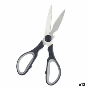 Кухонные ножницы Kinvara Чёрный Серебристый Нержавеющая сталь 8,5 x 21 x 1,5 cm (12 штук)