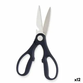 Кухонные ножницы Kinvara Чёрный Серебристый Нержавеющая сталь 8,3 x 19,5 x 1,3 cm (12 штук)