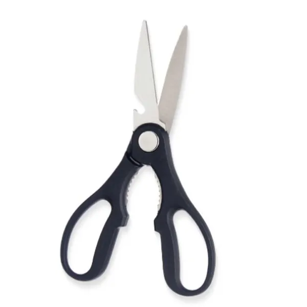 Keittiösakset Kinvara Musta Hopeinen Ruostumaton teräs 8,3 x 19,5 x 1,3 cm (12 osaa)