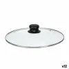 Pan lid Kinvara Transparent Silver Metal Glass Stainless steel Crystal Steel 26 cm 26,5 x 5 x 26,5 cm (12 Units)