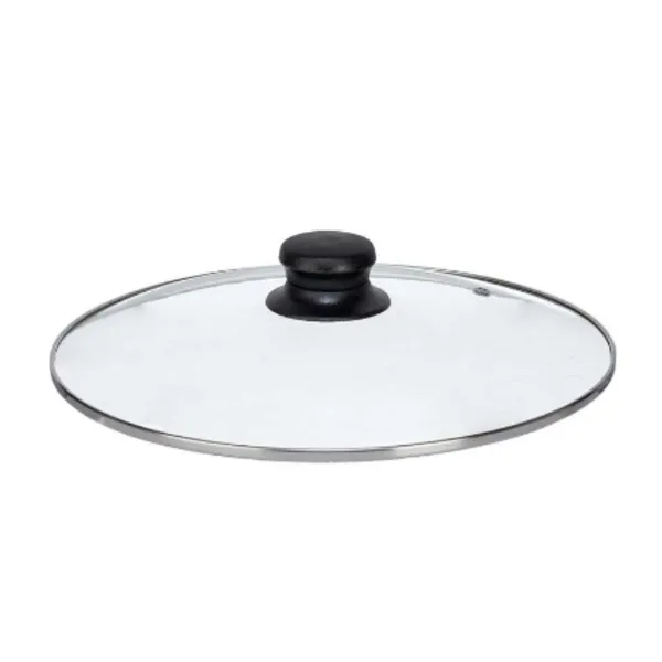 Keptuvės dangtis Kinvara Skaidrus Sidabras Metalinis stiklas Nerūdijantis plienas Stiklas Plienas 26 cm 26,5 x 5 x 26,5 cm (12 v