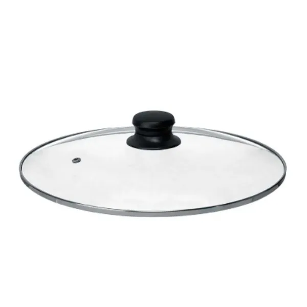 Pan lid Kinvara Transparent Silver Metal Glass Stainless steel Crystal Steel 28 cm 28,5 x 5,5 x 28,5 cm 28,5 x 6 x 28,5 cm (12 U