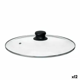 Pannas vāks Kinvara Caurspīdīgs Sudrabains Sudrabs Metāls Stikls Nerūsējošais tērauds Tērauds 30 cm 30,5 x 6 x 30,5 cm (12 gb.)