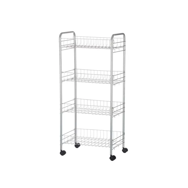 Kasviskärry Kinvara Hopeinen Hopea Metalli polypropeeni Muovinen 37 x 27 x 82,5 cm 26,5 x 82 x 8,5 cm (4 osaa)