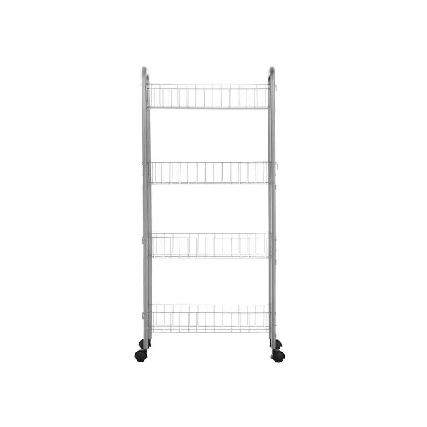 Daržovių vežimėlis Kinvara Sidabras Metalinis polipropileno Plastmasinis 37 x 27 x 82,5 cm 26,5 x 82 x 8,5 cm (4 vnt.)