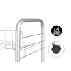 Vegetable trolley Kinvara Silver Metal polypropylene Plastic 37 x 27 x 82,5 cm 26,5 x 82 x 8,5 cm (4 Units)