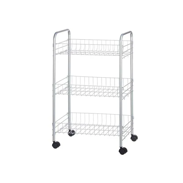 Dārzeņu ratiņi Kinvara Sudrabains Sudrabs Metāls polipropilēns Plastmasa 37 x 27 x 62,3 cm 26,5 x 56 x 8,5 cm (4 gb.)