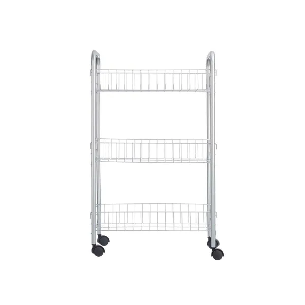 Daržovių vežimėlis Kinvara Sidabras Metalinis polipropileno Plastmasinis 37 x 27 x 62,3 cm 26,5 x 56 x 8,5 cm (4 vnt.)