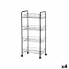 Kasviskärry Kinvara Musta Metalli polypropeeni Muovinen 40,5 x 27 x 82,5 cm 26,5 x 82 x 8,5 cm (4 osaa)