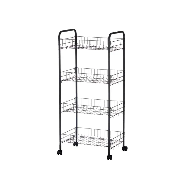 Kasviskärry Kinvara Musta Metalli polypropeeni Muovinen 40,5 x 27 x 82,5 cm 26,5 x 82 x 8,5 cm (4 osaa)
