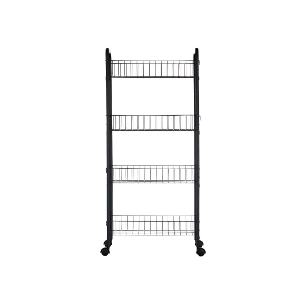 Kasviskärry Kinvara Musta Metalli polypropeeni Muovinen 40,5 x 27 x 82,5 cm 26,5 x 82 x 8,5 cm (4 osaa)