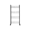 Vegetable trolley Kinvara Black Metal polypropylene Plastic 40,5 x 27 x 82,5 cm 26,5 x 82 x 8,5 cm (4 Units)
