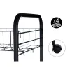 Vegetable trolley Kinvara Black Metal polypropylene Plastic 37 x 27 x 63 cm 26,5 x 56 x 8,5 cm (4 Units)