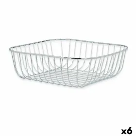 Ваза для фруктов Kinvara Серебристый Серебряный Металл 30 x 9 x 30 cm (6 штук)