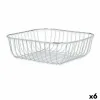 Ваза для фруктов Kinvara Серебристый Серебряный Металл 30 x 9 x 30 cm (6 штук)