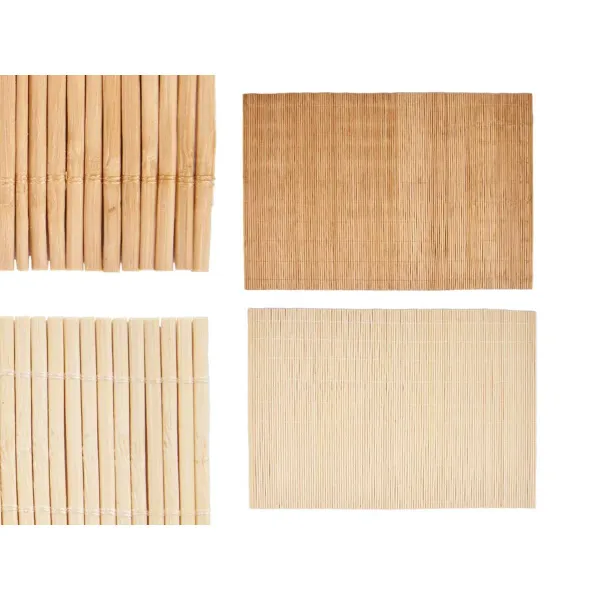Table Mat Kinvara Brown Light brown Bamboo 30 x 44 cm 3,5 x 30 x 3,5 cm (24 Units)