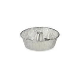 Flan Mould Kinvara Silver Aluminium 25 x 7,7 x 25 cm Disposable Crème Caramel (12 Units)