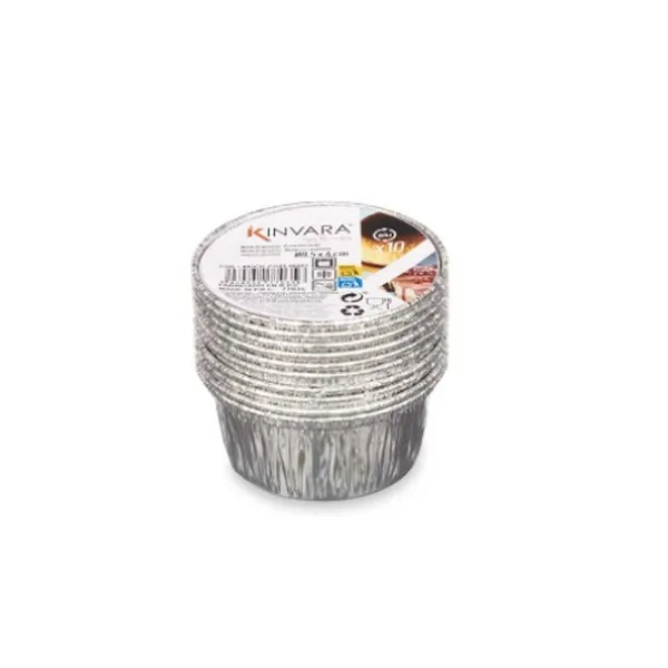 Flano deserto forma Kinvara Sidabras Aliuminis 8,5 x 8 x 8,5 cm Vienkartiniai Apskritas (12 vnt.)