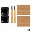 Suši rinkinys Kinvara Juoda Keramikinis Bambukas 20,5 x 3 x 27 cm (6 Dalys) (6 vnt.)