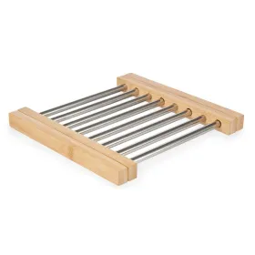 Stalo kilimėlis Kinvara Ruda Sidabras Metalinis Bambukas 36,4 x 2,2 x 21,3 cm 22 x 2,2 x 21,3 cm (6 vnt.)