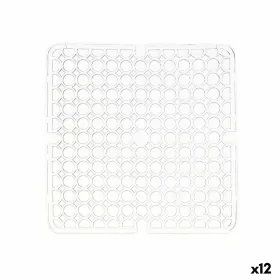 Нескользящий коврик Kinvara Прозрачный Пластик 28 x 0,1 x 28 cm 28,5 x 0,1 x 28 cm Раковина (12 штук)