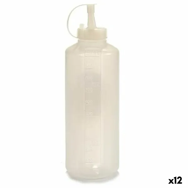 Банка для соусов Kinvara Прозрачный Пластик 1 L 8 x 25 x 8 cm (12 штук)