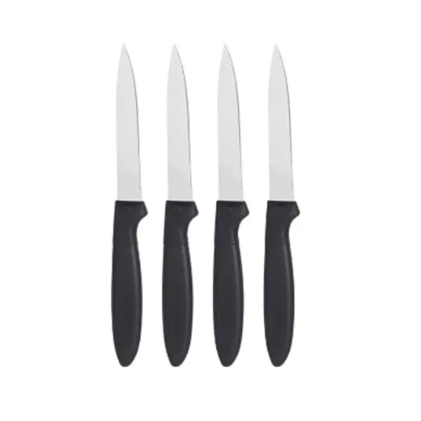 Knife Set Kinvara Black Silver Stainless steel Plastic 19,5 x 2 x 1 cm 12,5 x 26,5 x 1 cm (12 Units)