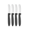 Knife Set Kinvara Black Silver Stainless steel Plastic 17 cm 12,5 x 26,2 x 1 cm (12 Units)