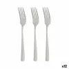 Haarukkasetti Kinvara Hopeinen Ruostumaton teräs 2,5 x 21,3 x 0,3 cm 6 x 23 x 2,5 cm (12 osaa)
