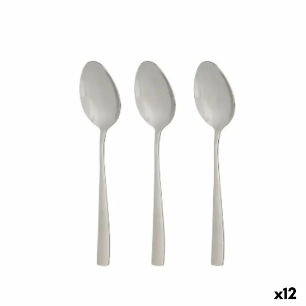 Set of Spoons Kinvara Silver Stainless steel 21 x 4,5 x 2,5 cm 6 x 23 x 2,5 cm 4,3 x 20,8 x 0,3 cm (12 Units)